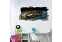 nikima Wandtattoo Sportwagen Gold Loch in der Wand Bild 4