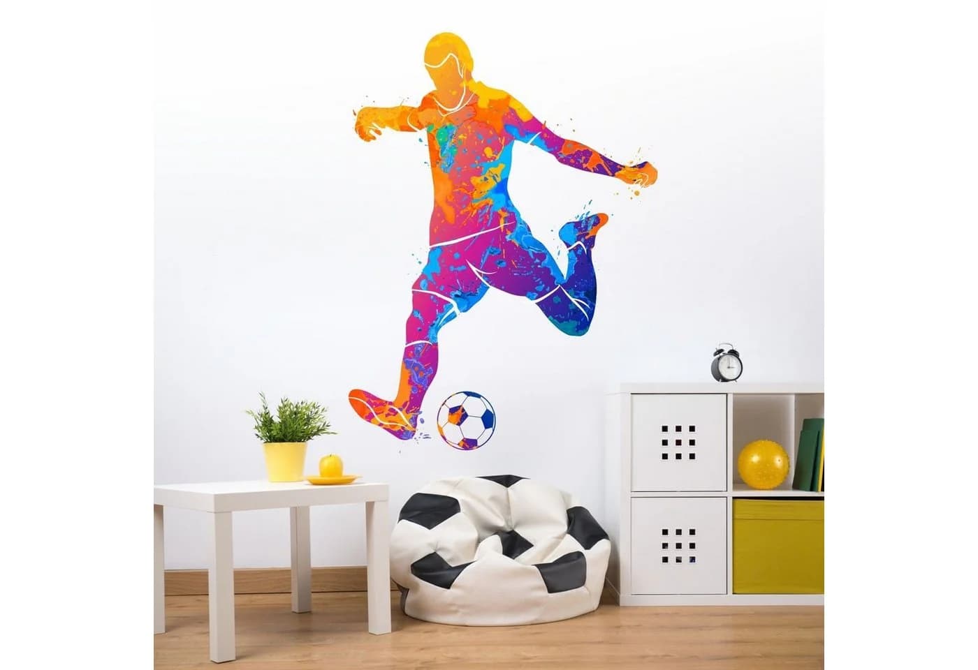 nikima Wandtattoo Fussball Spieler Bunt PVC-Folie