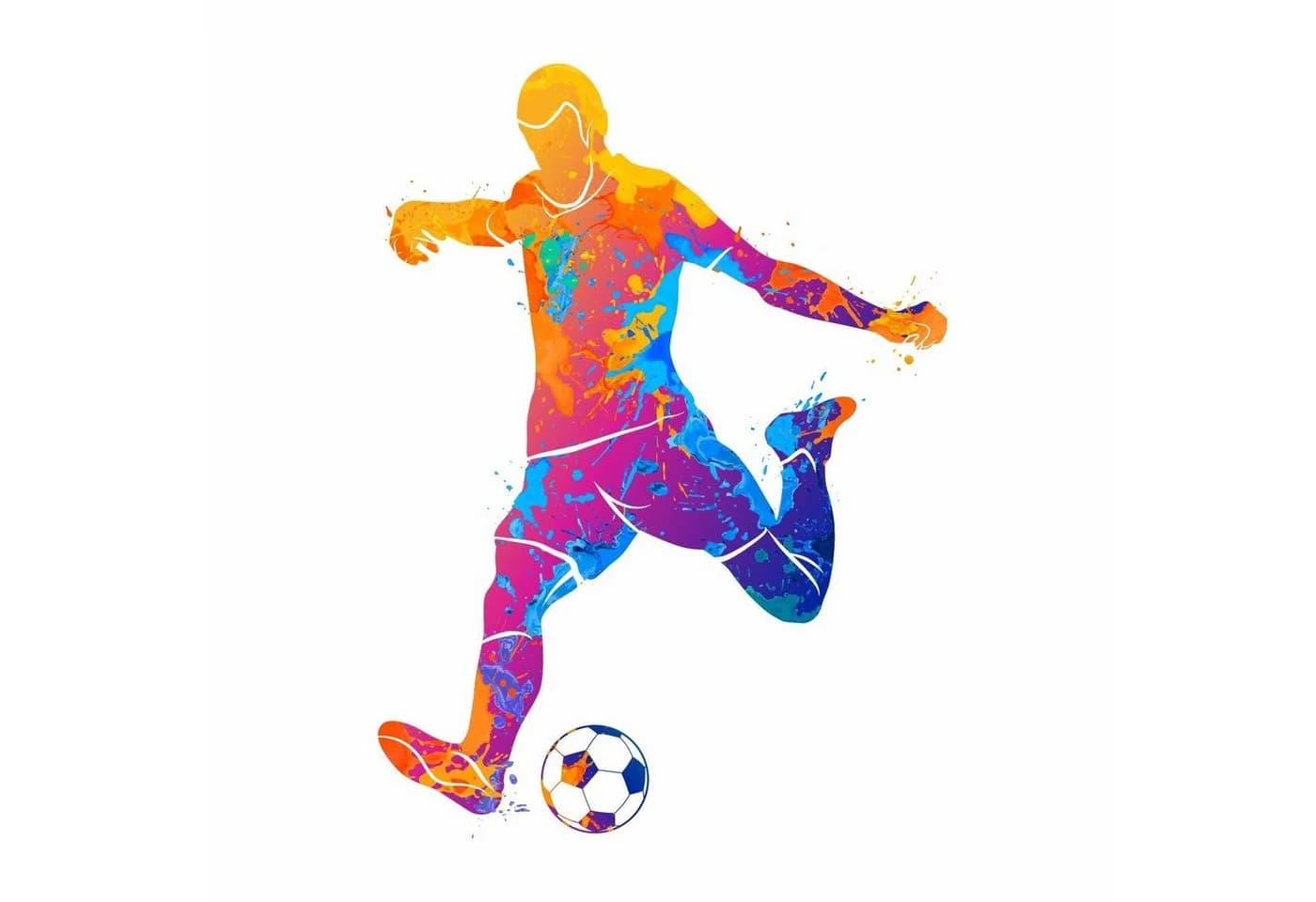 nikima Wandtattoo Fussball Spieler Bunt PVC-Folie - Bild 2