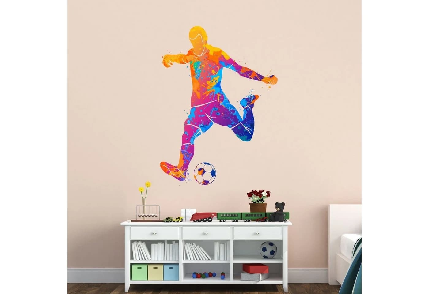 nikima Wandtattoo Fussball Spieler Bunt PVC-Folie - Bild 4