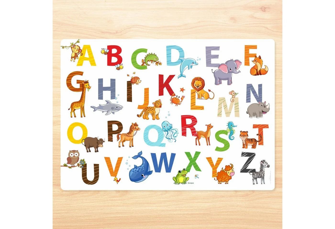 nikima Platzset stabiles Vinyl Tischset - Tier ABC Kinder Platzset abwaschbar - Bild 3