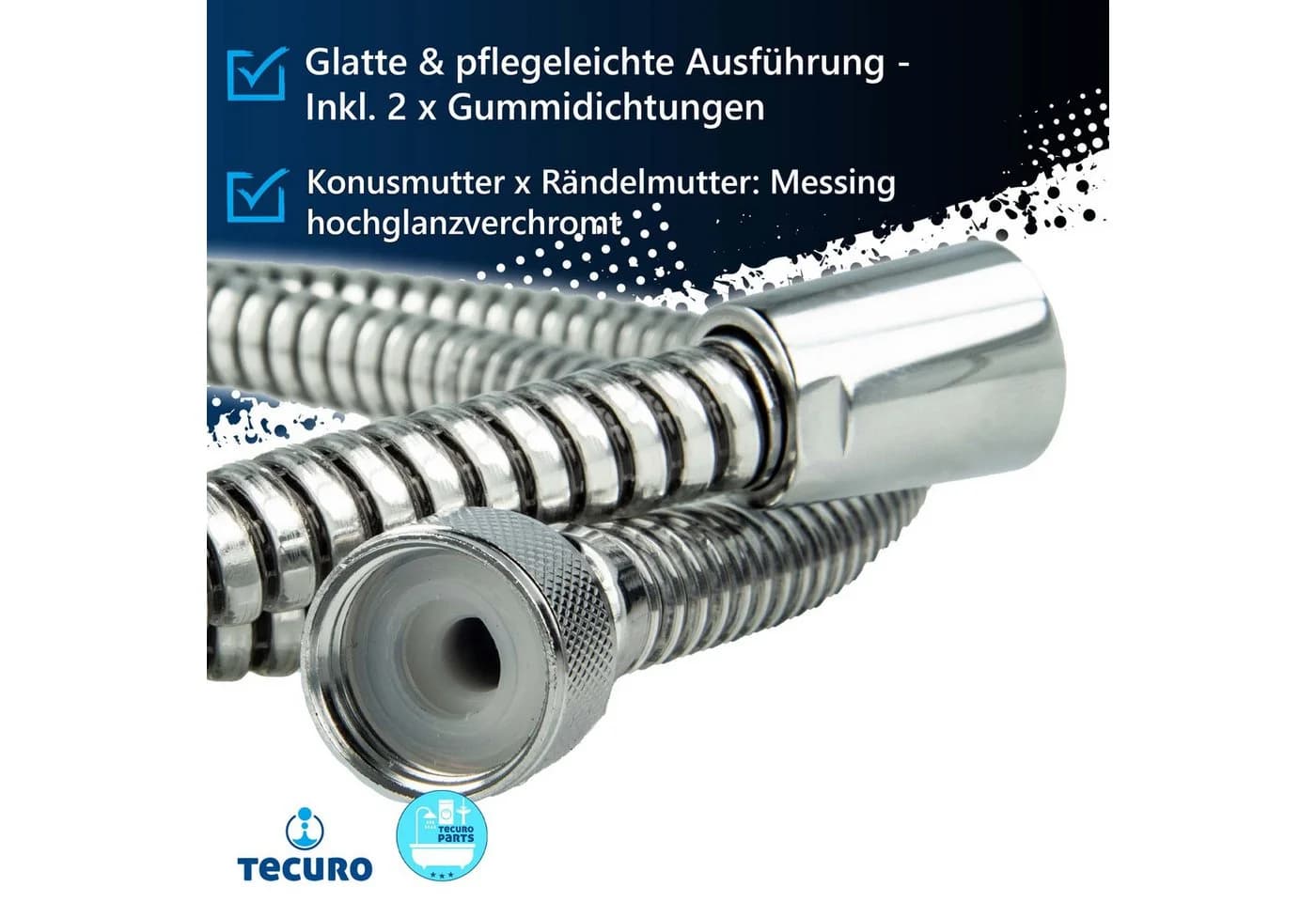 tecuro Brauseschlauch ROYAL Metalleffekt KTW-zertifiziert - Bild 3