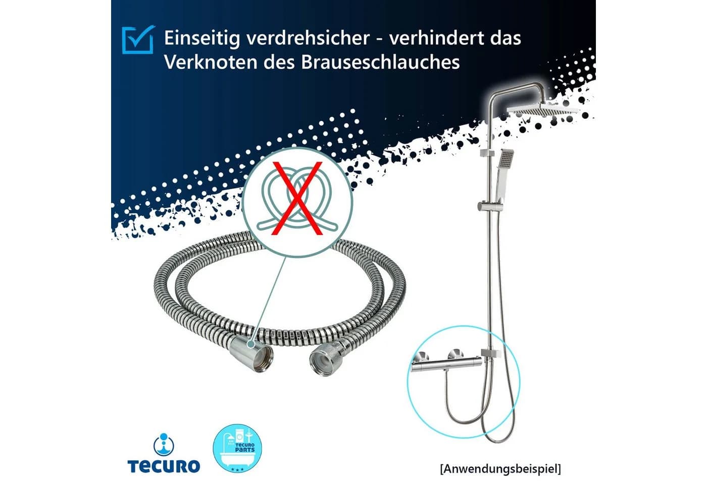 tecuro Brauseschlauch ROYAL Metalleffekt KTW-zertifiziert - Bild 5