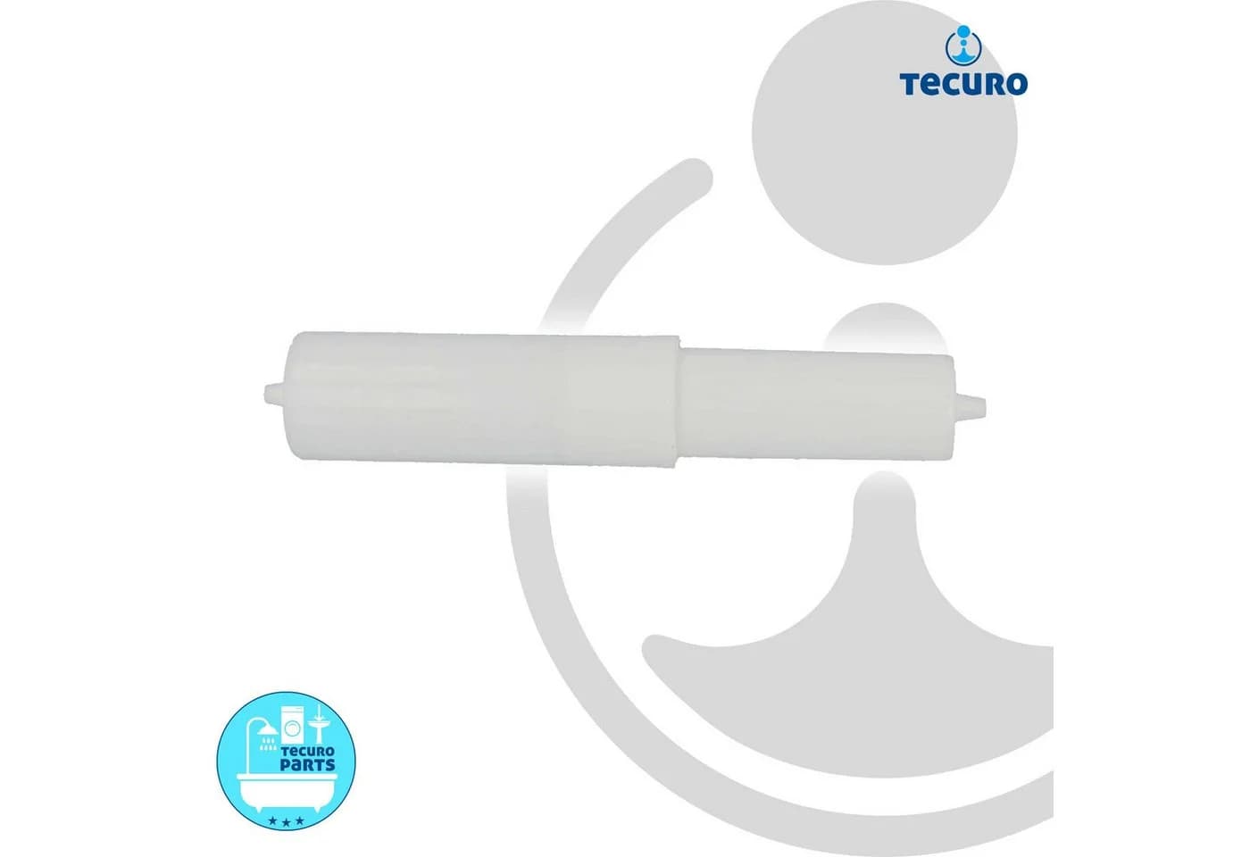 tecuro Toilettenpapierhalter Ersatzrolle Weiß Kunststoff - Bild 2