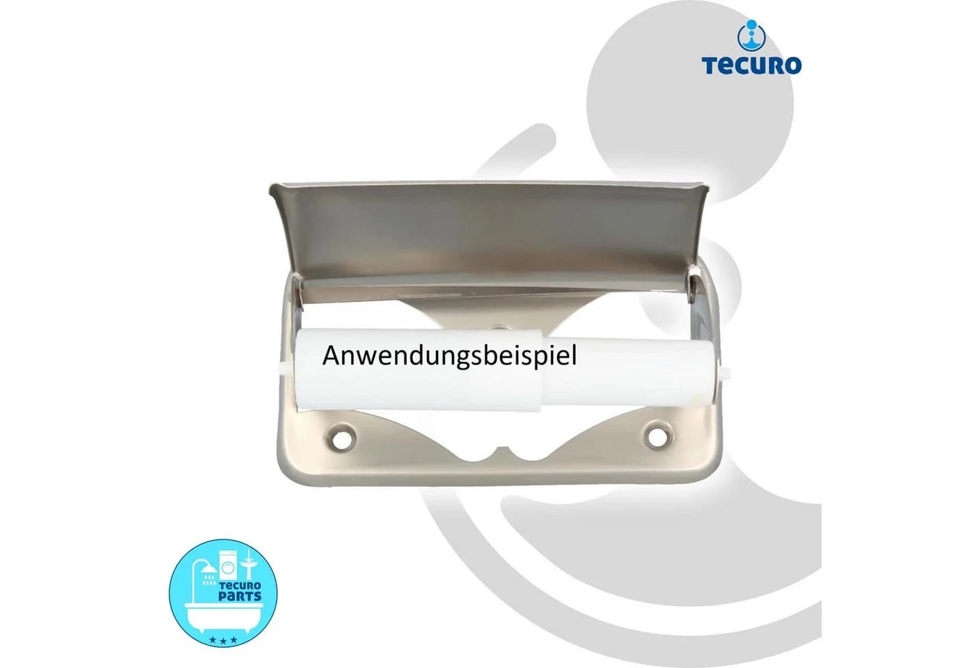 tecuro Toilettenpapierhalter Ersatzrolle Weiß Kunststoff - Bild 3