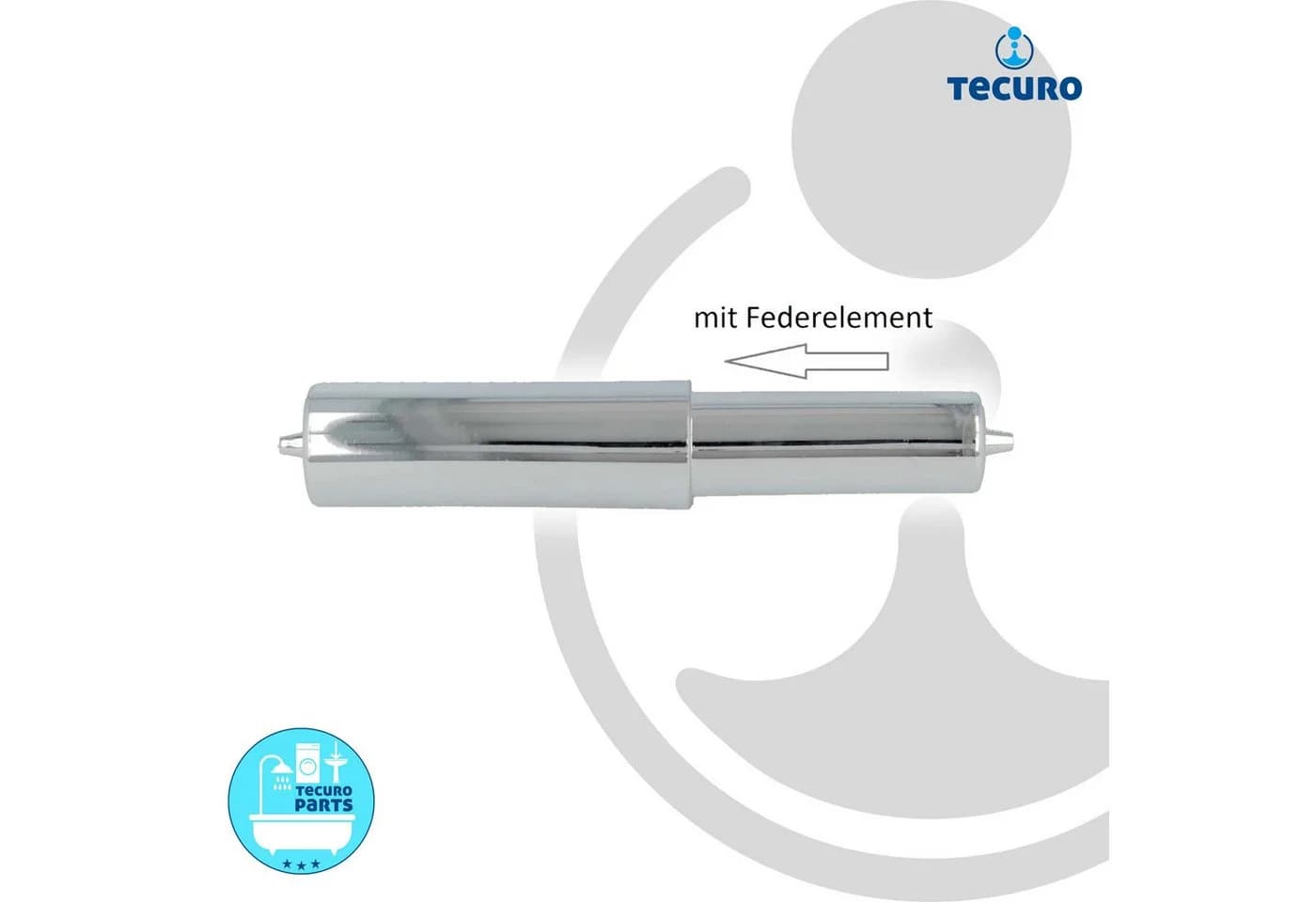 tecuro Toilettenpapierhalter Ersatzrolle Verchromt Kunststoff