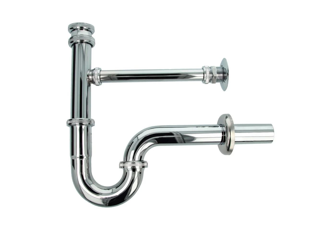 tecuro Siphon Röhrengeruchsverschluss Messing verchromt - Bild 2