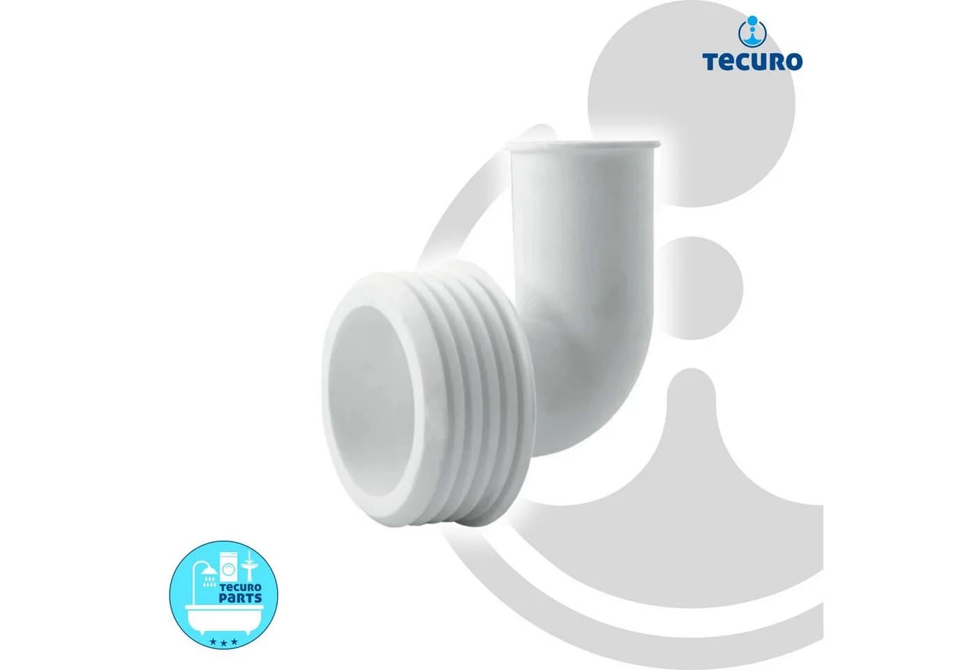 tecuro WC-Spülrohrverbinder Winkelform Ø 55/28 Gummi