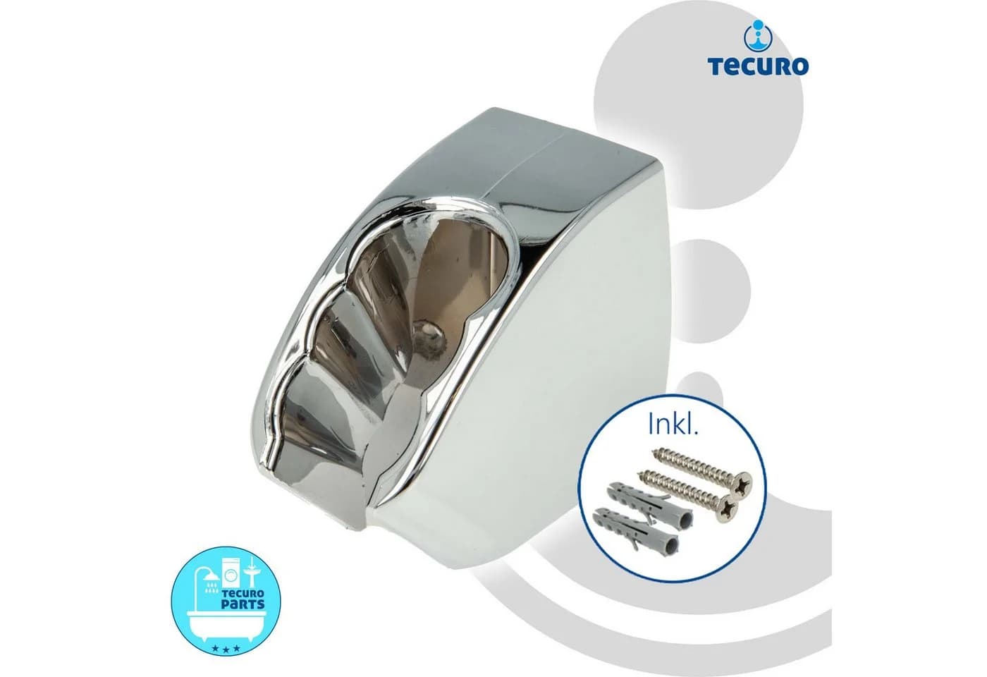 tecuro Brausehalter Konus Wandhalter 3-fach verstellbar verchromt - Bild 4