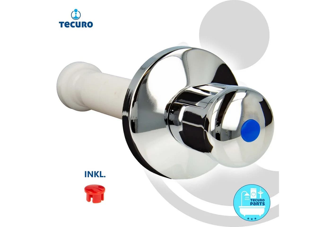 tecuro Badarmatur Verlängerung Set UP-Ventil 50-140 mm mit Griff - Bild 3