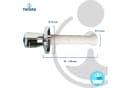 tecuro Badarmatur Verlängerung Set UP-Ventil 50-140 mm mit Griff Bild 4