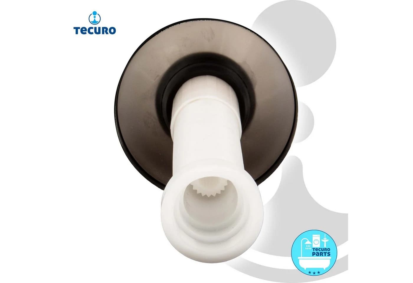 tecuro Badarmatur Verlängerung Set UP-Ventil 50-140 mm mit Griff - Bild 5