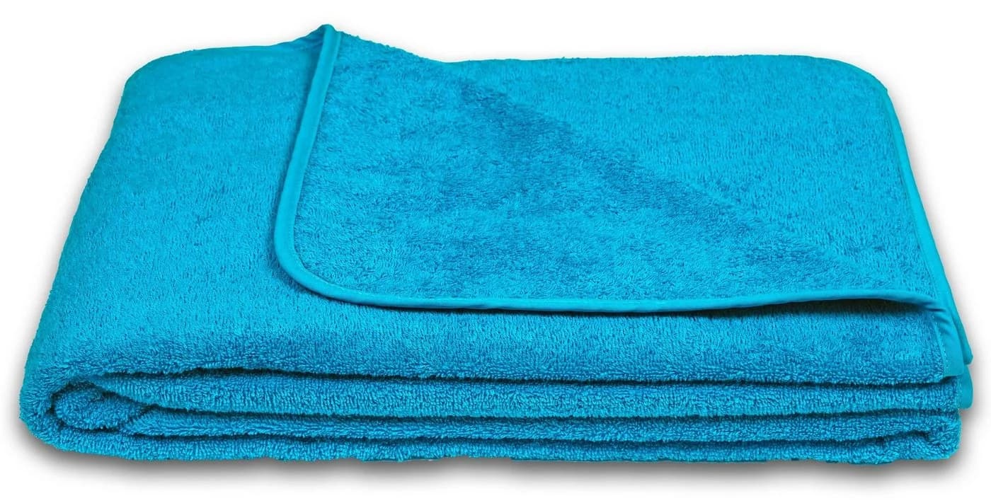 KiGATEX Wohndecke Frottee 100% Baumwolle Blau 150x200 cm - Bild 2