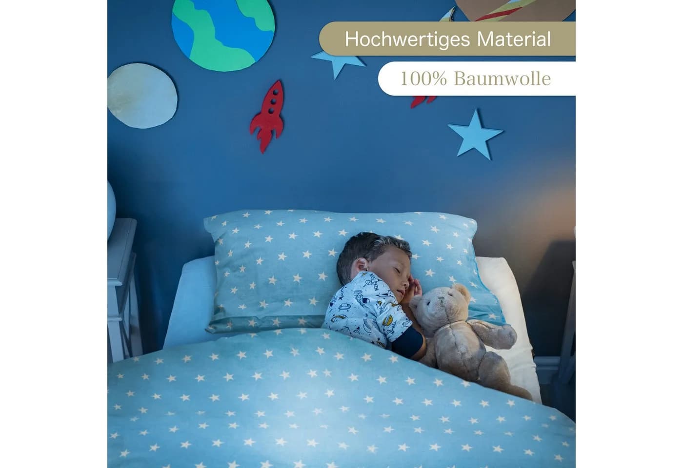 KiGATEX Kinderbettwäsche 2-teilig 100% Baumwolle Weiß - Bild 5