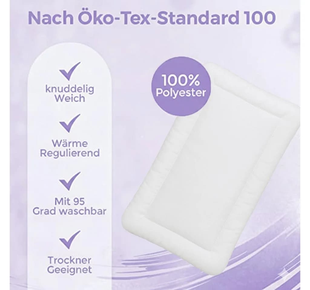 KiGATEX Babykissen Flachkissen 2er Set Sanft und Weich