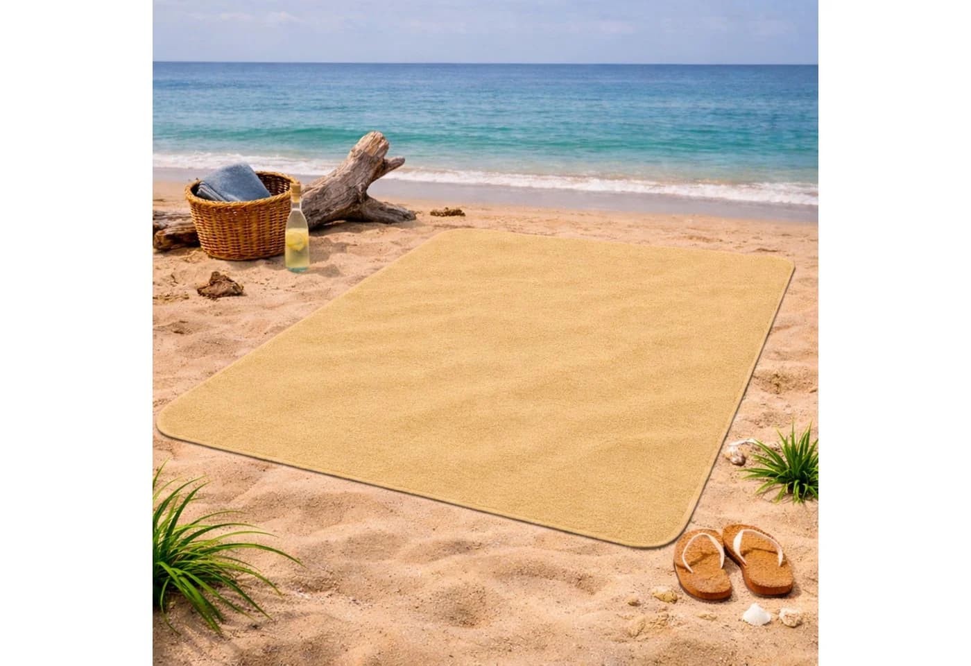 KiGATEX Wohndecke Frottee 100% Baumwolle Gelb - Bild 3