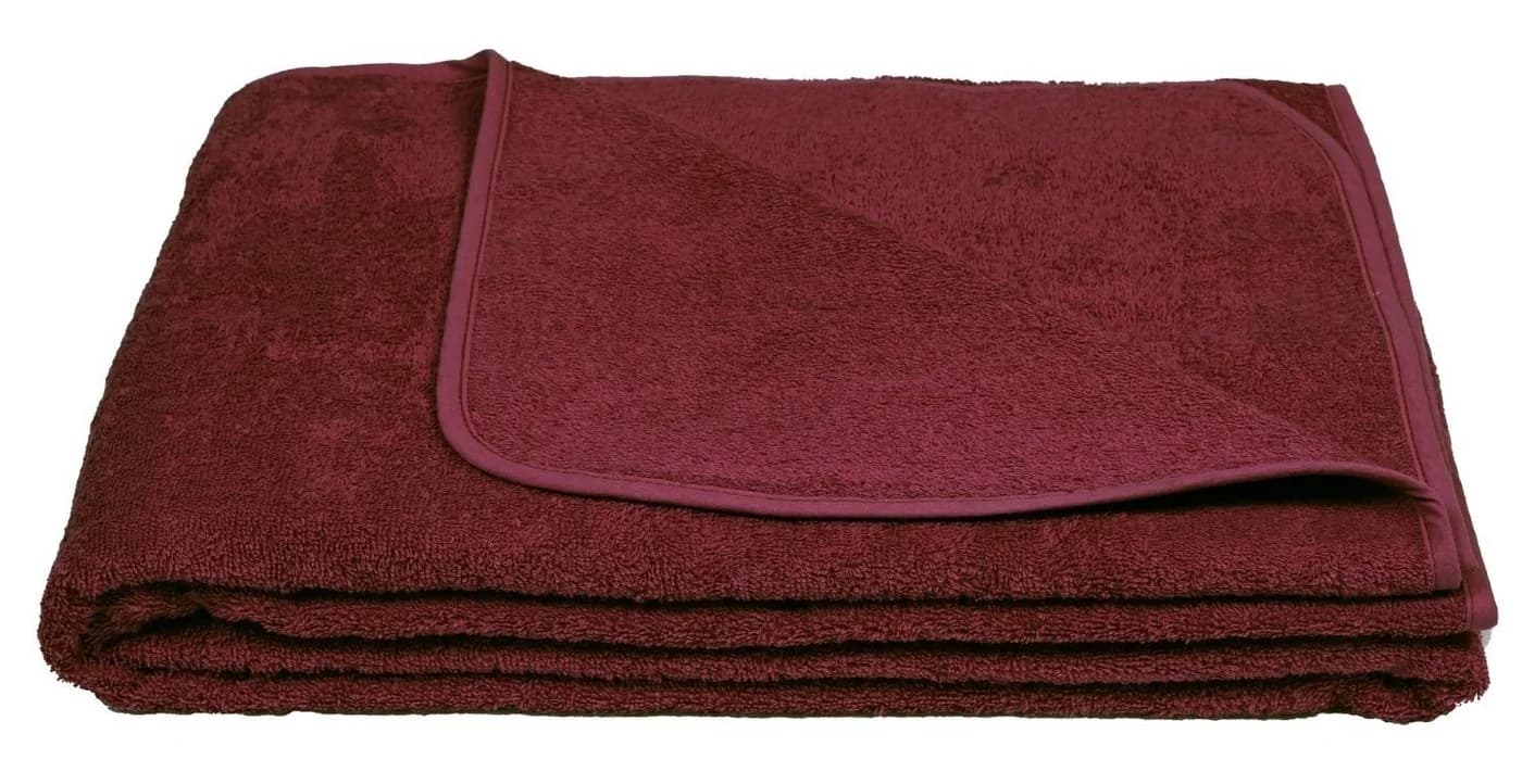 KiGATEX Wohndecke Frottee 100% Baumwolle Rot 150x200cm - Bild 2