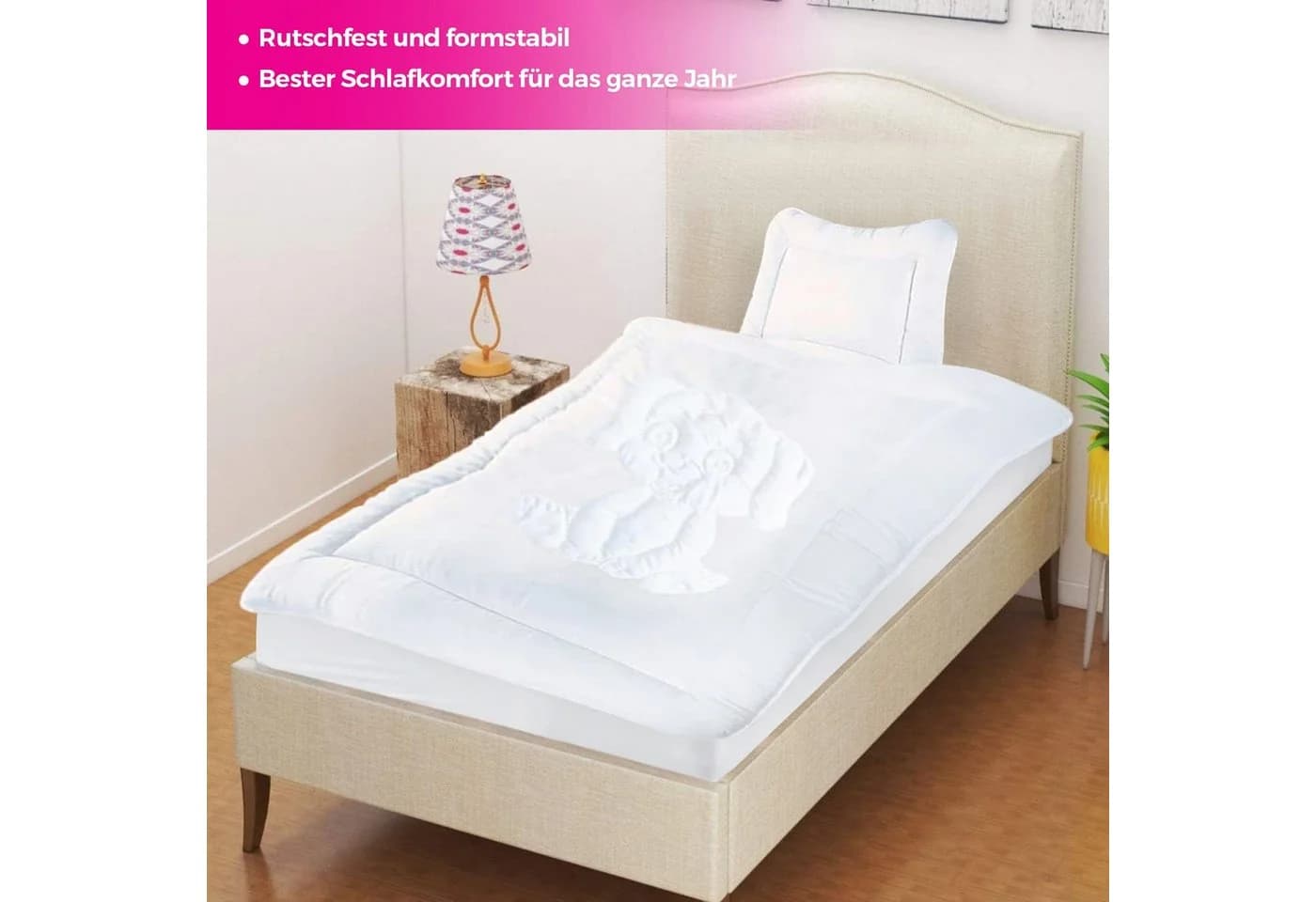 KiGATEX Babybettdecke Sommerdecke mit Hündchen-Motiv