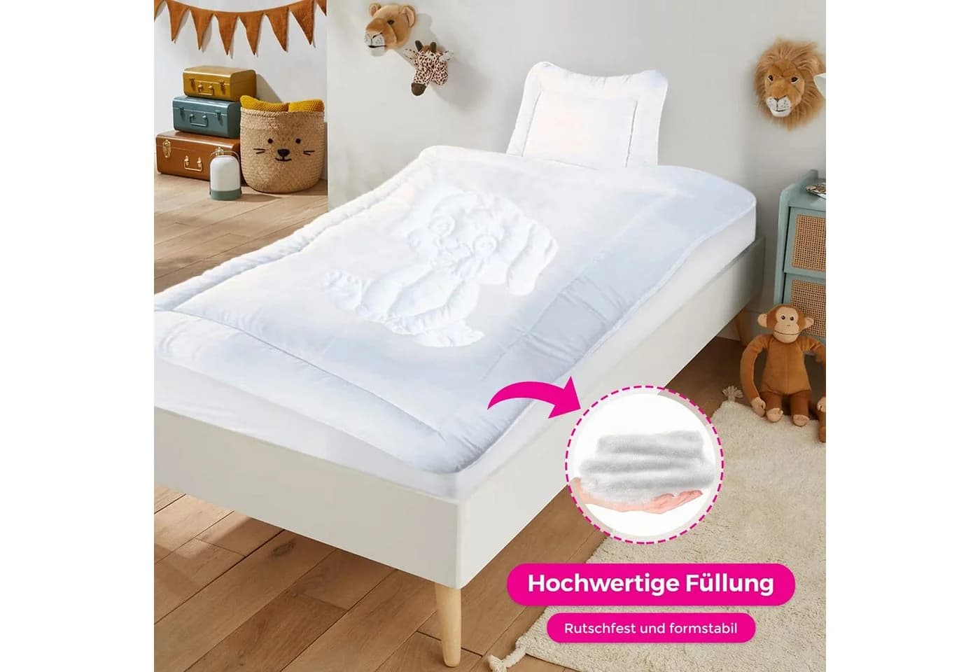 KiGATEX Babybettdecke Sommerdecke mit Hündchen-Motiv - Bild 5