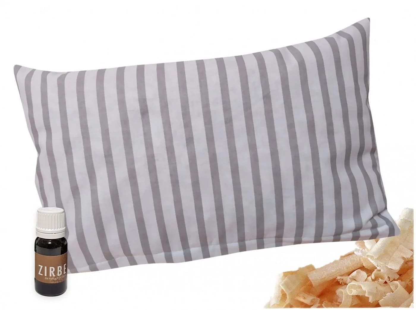 Heubergshop Zirbenkissen Grau mit Zirbenöl Geschenkidee - Bild 2
