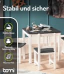BOMI Kindersitzgruppe Anna 4-tlg. Massivholz Weiß-Grau mit Truhenbank Bild 5