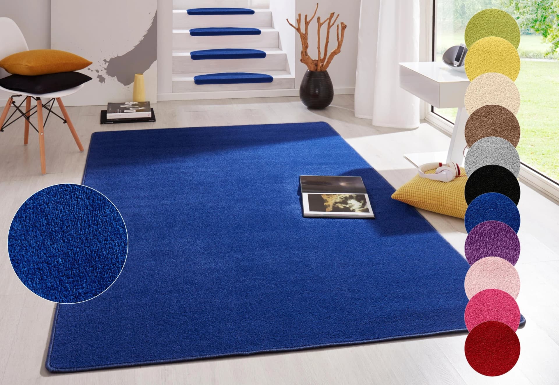 Hanse Home Teppich Fancy Blau Kurzflor Läufer