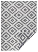 HANSE HOME Malta Wendeteppich Grau Creme Rautenmuster Bild 1