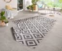 HANSE HOME Malta Wendeteppich Grau Creme Rautenmuster Bild 2