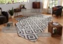 HANSE HOME Malta Wendeteppich Grau Creme Rautenmuster Bild 3