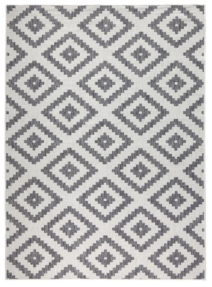 HANSE HOME Malta Wendeteppich Grau Creme Rautenmuster - Bild 5