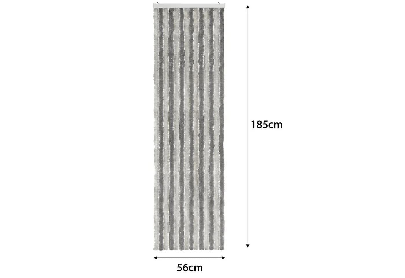 Moritz Türvorhang Flauschvorhang 56 x 185 cm grau silber - Bild 3