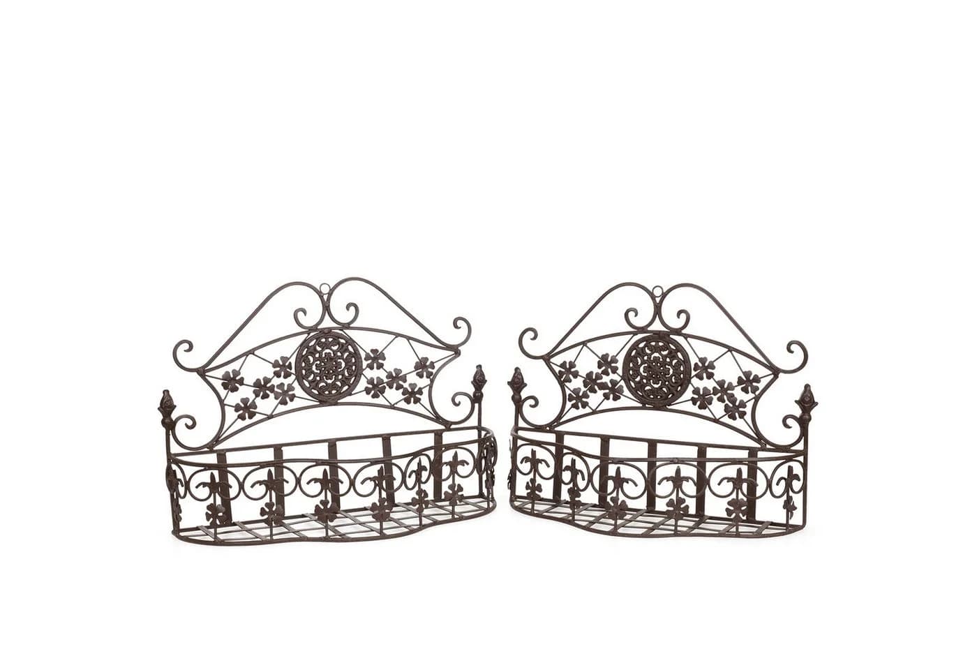 Moritz Blumentopf 2er Set Metall Wandkörbe Pflanzkörbe Shabby Chic - Bild 2