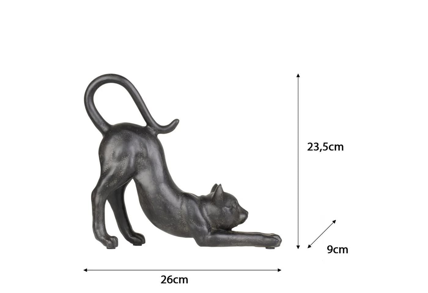 Moritz Dekofigur Katze Schwarz Geometrisch Polyresin - Bild 3