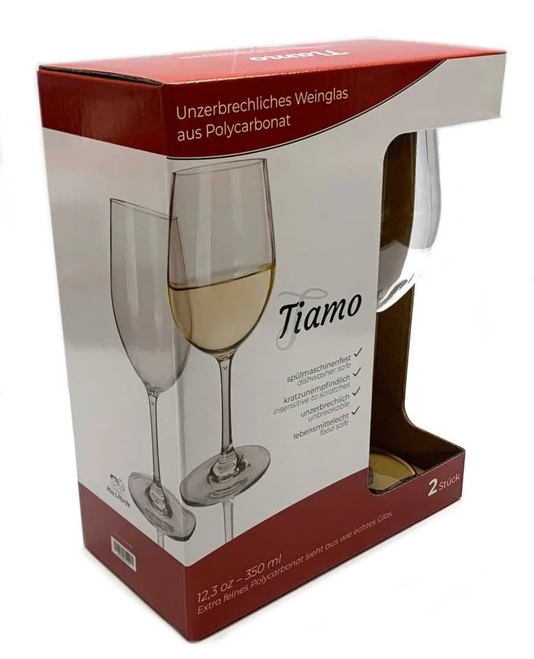 Moritz Tiamo Weißweinglas Set 2x 350ml Polycarbonat Transparent - Bild 3