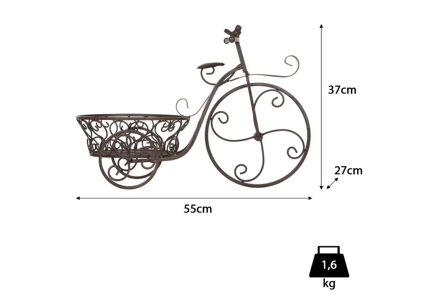 Moritz Blumentopf Pflanzfahrrad 55 x 37 x 27,5 cm - Bild 3