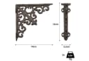 Moritz Wandregalhalter 2er-Set Gusseisen Antik-Look Braun Bild 3