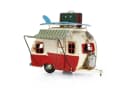 Moritz Dekofigur Blech Wohnwagen Retro Rot/Weiß Polyresin Bild 2
