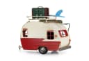 Moritz Dekofigur Blech Wohnwagen Retro Rot/Weiß Polyresin Bild 5