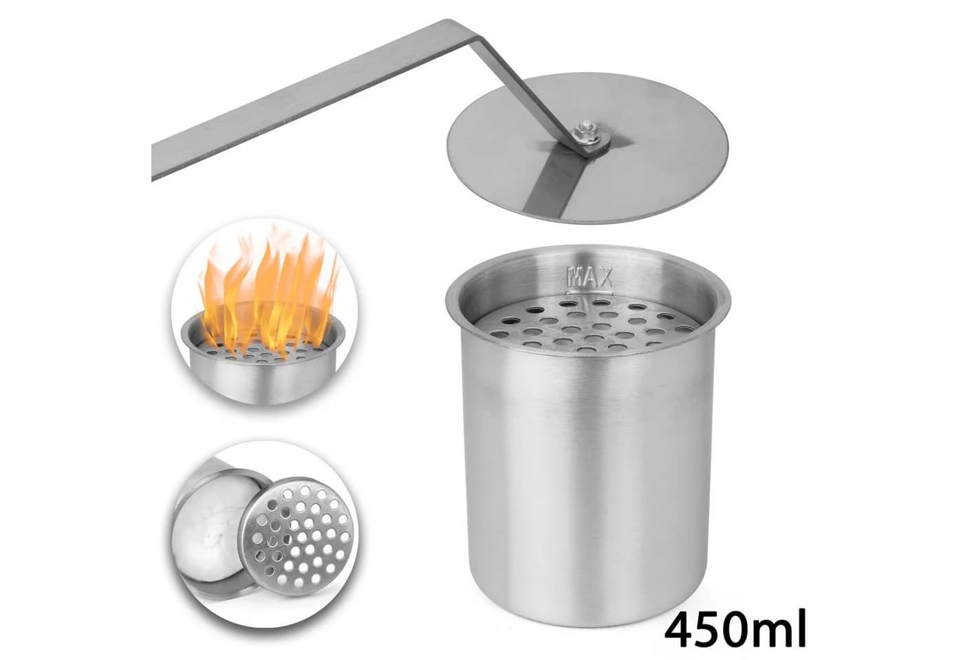 Moritz Leerdose 0,45l Edelstahl mit Wolle und Flammenkiller - Bild 2