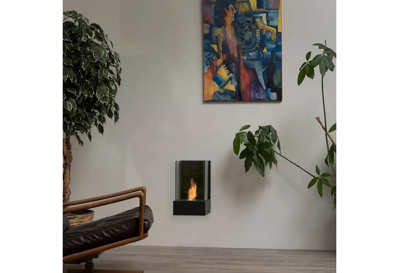 Moritz Dekokamin Wandkamin Ethanolbrenner Glasfeuer
