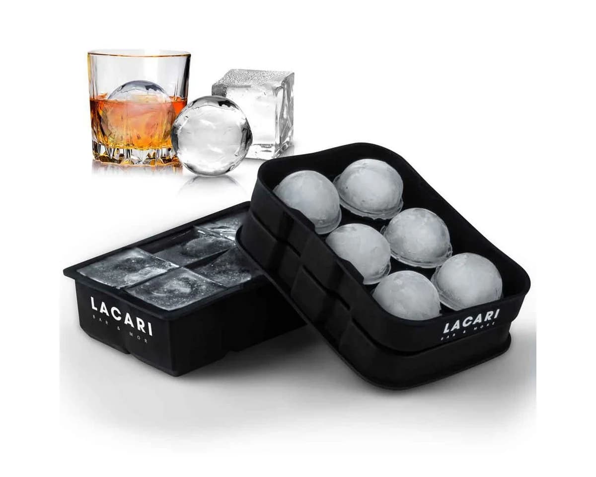 LACARI Eiswürfelform Silikon groß XXL Schwarz 2-tlg. - Bild 2