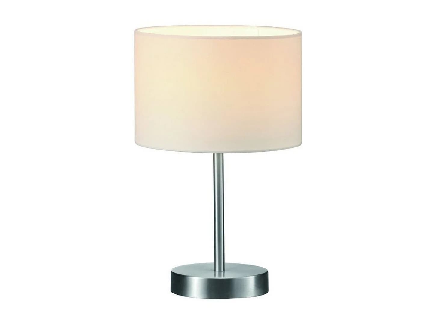 TRIO Leuchten LED Nachttischlampe Weiß Silber Dimmbar Stoffschirm - Bild 2