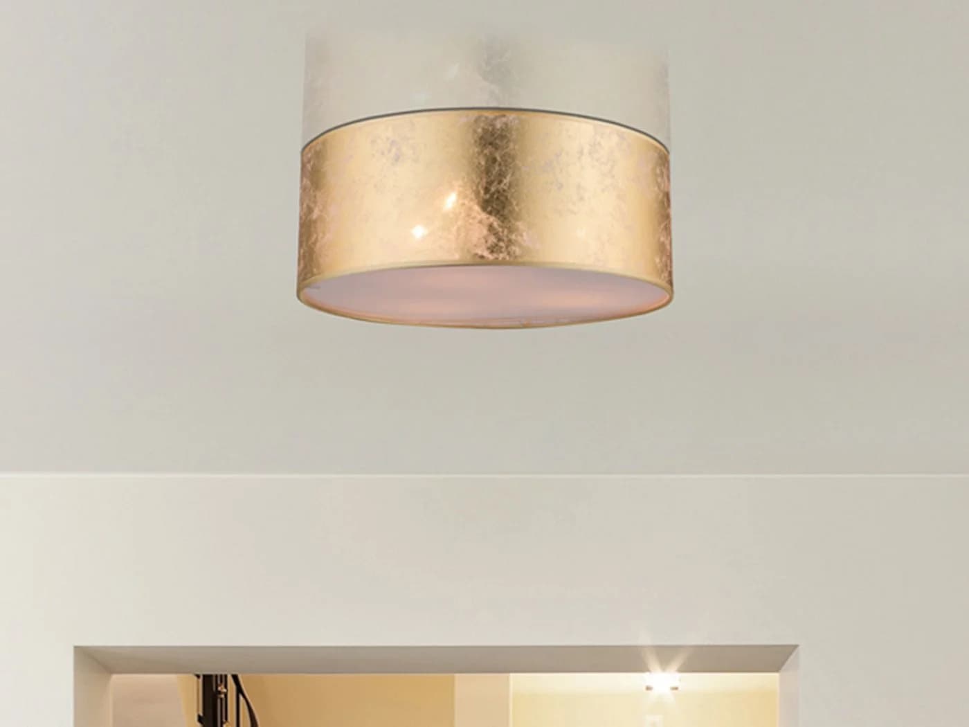 GLOBO LIGHTING LED Deckenleuchte Gold Dimmbar 3x E14 Warmweiß