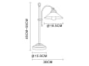 GLOBO LIGHTING LED Nachttischlampe Altmessing Dimmbar Landhausstil Bild 4