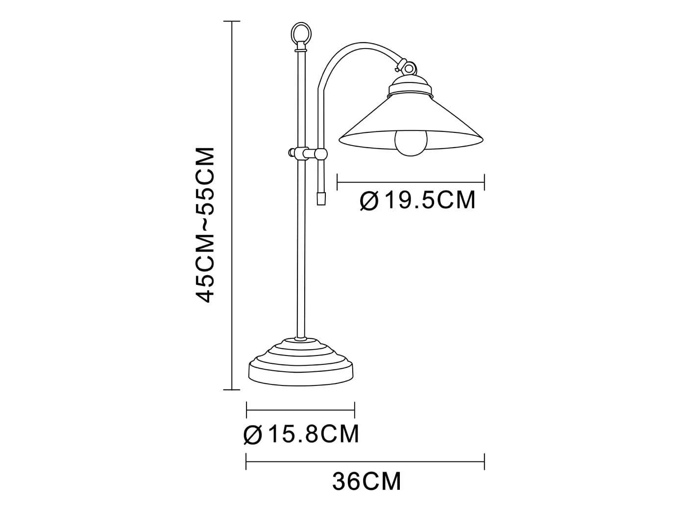 GLOBO LIGHTING LED Nachttischlampe Altmessing Dimmbar Landhausstil - Bild 4