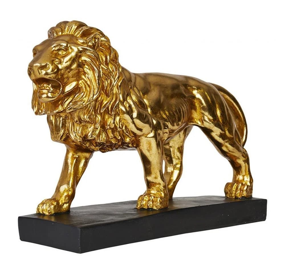 Hansmeier Löwen-Skulptur Deko Gold & Silber Polyresin - Bild 2