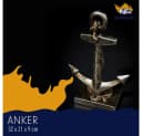 Hansmeier Deko Statue Anker Kunststein Maritim Bild 1