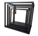 Hansmeier Wandregal 4-tlg. Schwarz Metall Schweberegal Bild 2