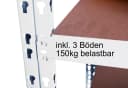 Szagato Getränkekisten-Regal mit 3 Böden, Stahl, Weiß Bild 3
