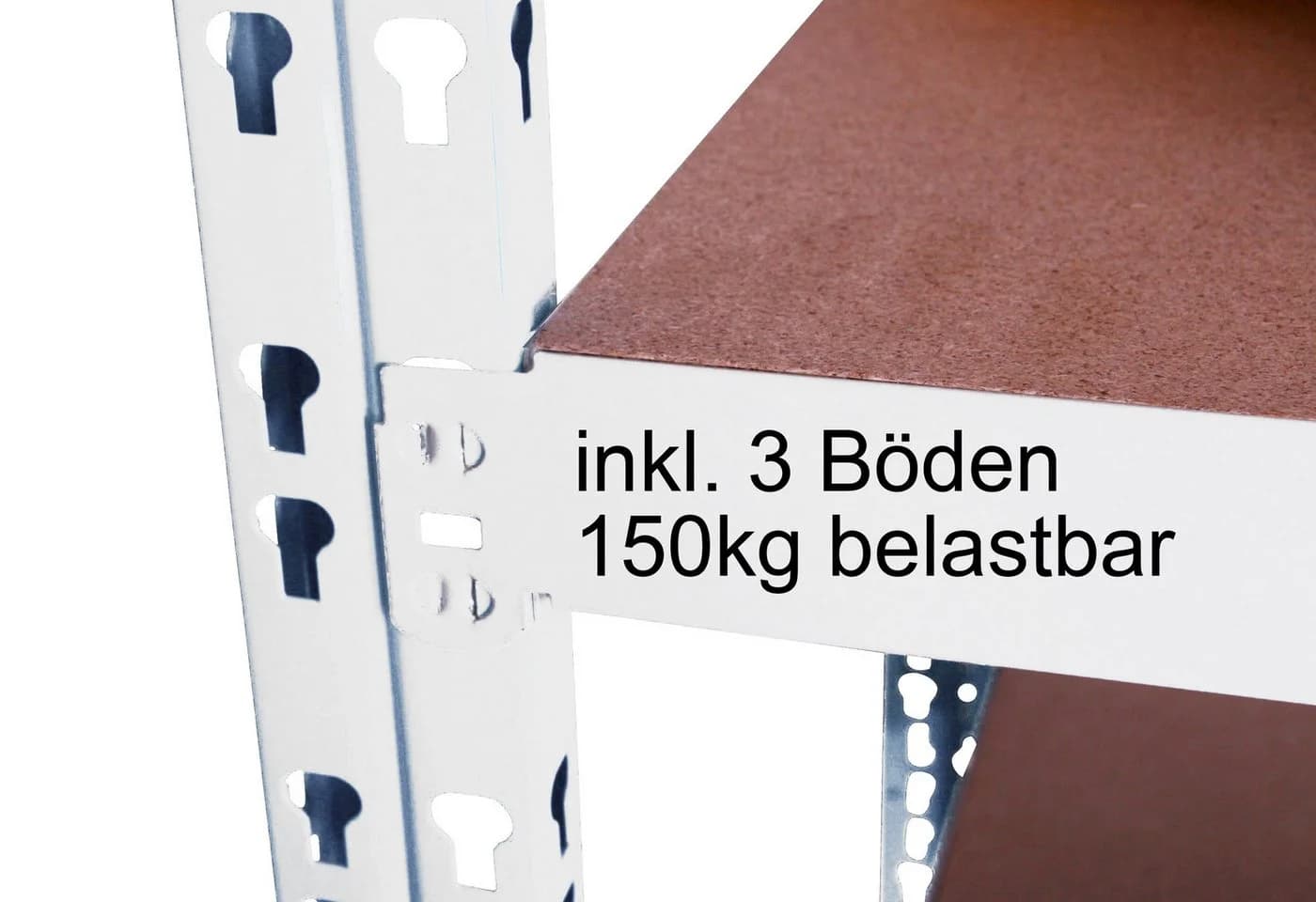Szagato Getränkekisten-Regal mit 3 Böden, Stahl, Weiß - Bild 3